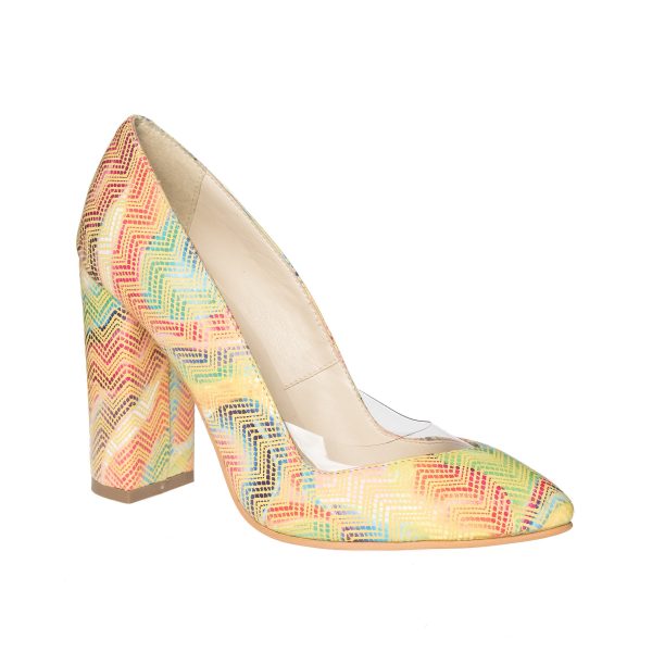 Pantofi dama din piele naturala - Multicolori - R12 M