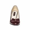 Pantofi dama din piele naturala - Bordo cu buline - R5 BB