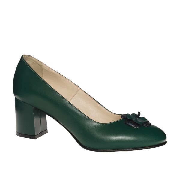 Pantofi dama din piele naturala - Verde - R6 V