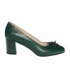 Pantofi dama din piele naturala - Verde - R6 V