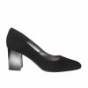 Pantofi dama din piele naturala - Negru Antilopa - R7 NA