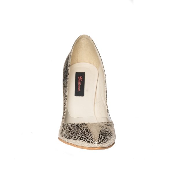 Pantofi dama din piele naturala - Pietre Aurii - R11 PA