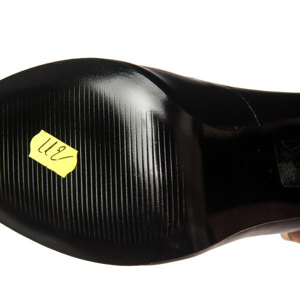 Pantofi dama din piele naturala - Negru cu lac negru - 112 NLN