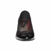 Pantofi dama din piele naturala - Negru lac cu imprimeu maro - 504 NLIM