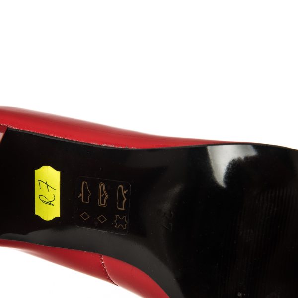 Pantofi dama din piele naturala - Rosu Lac - R7 RL