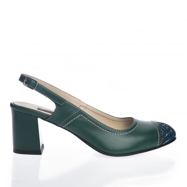 Sandale dama din piele naturala - Verde Box - 28 VB