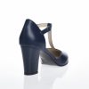 Sandale dama din piele naturala - Bleumarin Box - D9 BB