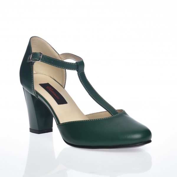 Sandale dama din piele naturala - Verde Box - D9 VB