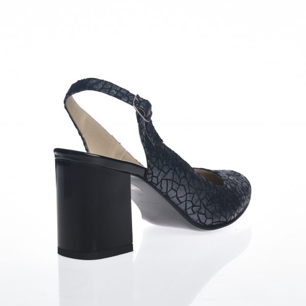 Sandale dama din piele naturala - Gri Imprimeu Solzi- V7 GIS
