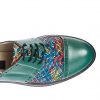 Pantofi dama din piele naturala - Verde Mozaic - G26 VM
