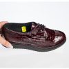 Pantofi dama din piele naturala - Bordo Croco - G33 BC