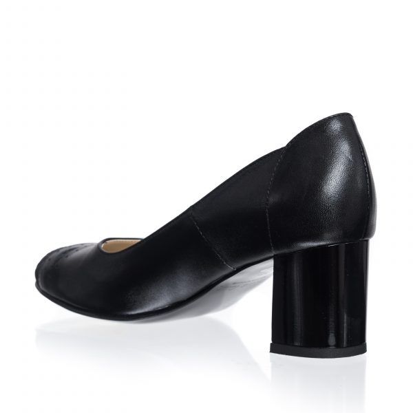 Pantofi dama din piele naturala - Negru Varf Sal - 03 NVS