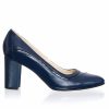 Pantofi dama din piele naturala - Albastru cu Croco - 163 AC