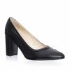 Pantofi dama din piele naturala - Negru cu Puncte - 163 NP