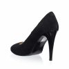 Pantofi dama stileto din piele naturala - Negru Antilopa - 2691 NA