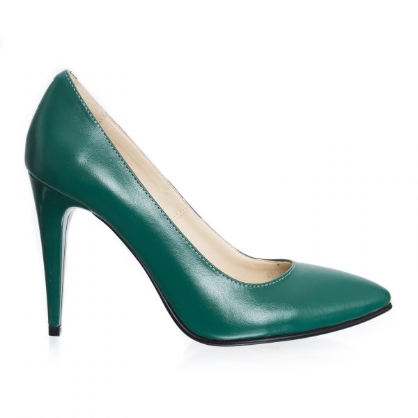 Pantofi dama din piele naturala - Verde Box - 2691 VB