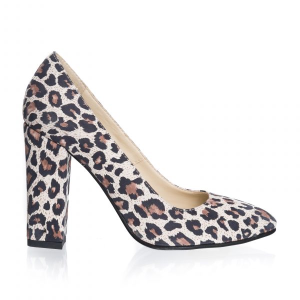 Pantofi dama din piele naturala - Leopard - 2691 L