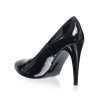 Pantofi dama stileto din piele naturala - Negru Lac - 2691 NL