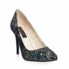 Pantofi dama stileto din piele naturala - Negru Sal - 2691 NS