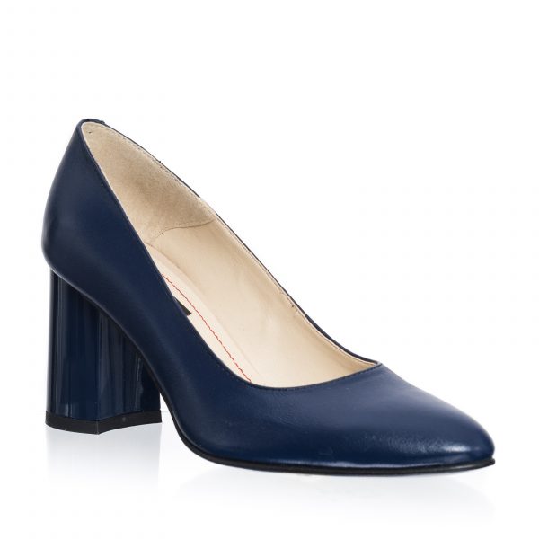Pantofi dama din piele naturala - Albastru Box - R11 AB