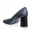 Pantofi dama din piele naturala - Solzi Albastru - R11 SA