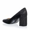 Pantofi dama din piele naturala - Negru cu Puncte - R12 NP