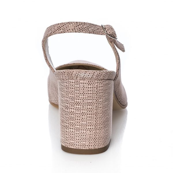 Sandale dama din piele naturala - Roz Picatele - V7 RP