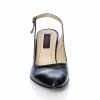 Sandale dama din piele naturala - Negru Lac - V7 NL