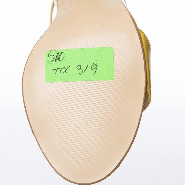 Sandale dama din piele naturala - Galben - S10 G