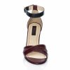 Sandale dama din piele naturala - Bordo - S4 BON
