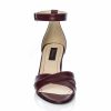 Sandale dama din piele naturala - Bordo - S4 BO