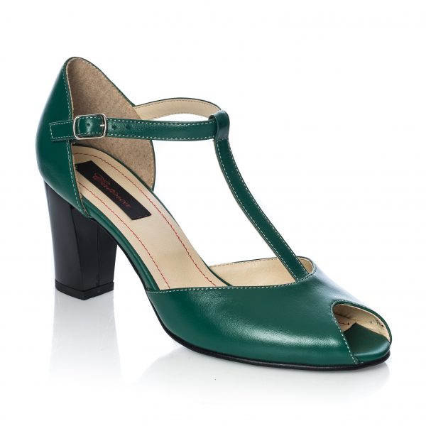 Sandale dama din piele naturala - Verde Box - D8 VB