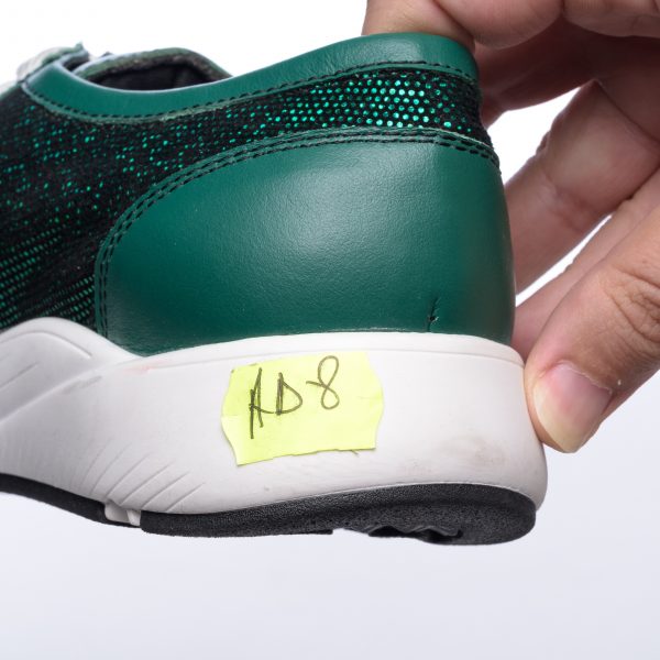 Pantofi dama sport din piele naturala - Verde cu Sclipici - AD8 VSC