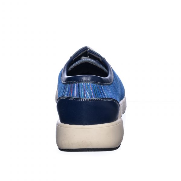 Pantofi dama sport din piele naturala - Blu cu Dungi - AD8 BD