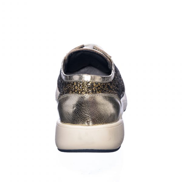 Pantofi dama sport din piele naturala - Auriu cu Puncte Aurii - AD8 APA