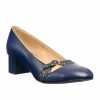 Pantofi dama din piele naturala - Bleumarin Solzi Albastru - 016 BSA