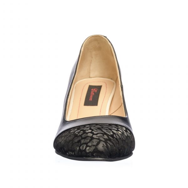 Pantofi dama din piele naturala - Negru Varf Poney - A3 NVP