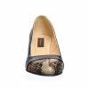 Pantofi dama din piele naturala - Negru Varf Sarpe Galben - A3 NVSG