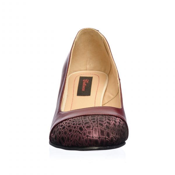 Pantofi dama din piele naturala - Bordo Varf Poney - A3 BOVP