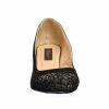Pantofi dama din piele naturala - Negru Antilopa Varf Poney - A3 NAVP