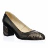 Pantofi dama din piele naturala - Negru Sarpe Negru - A5 NSN