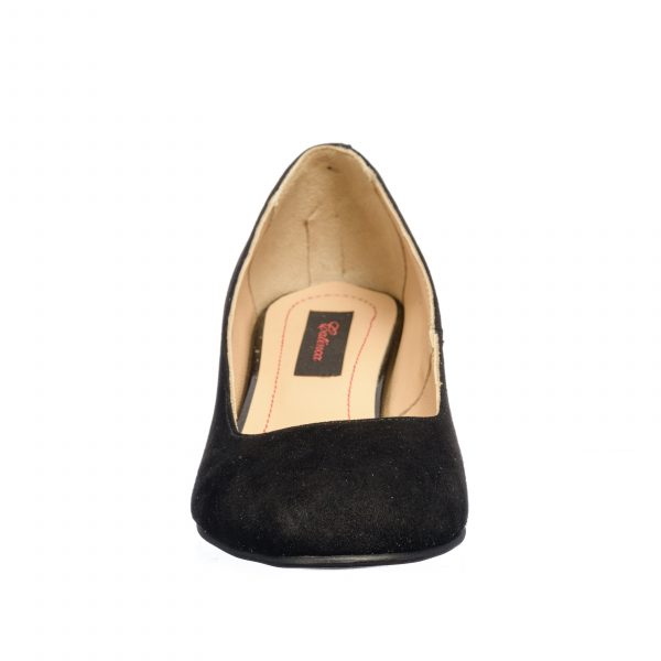 Pantofi dama din piele naturala - Negru Antilopa - A6 NA