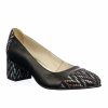 Pantofi dama din piele naturala - Negru cu Mozaic - A8 NM