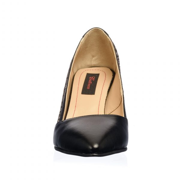Pantofi dama din piele naturala - Negru Pietre - A10 NP