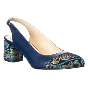 Sandale dama din piele naturala - Albastru Sal - A55 AS