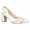Sandale dama din piele naturala - Bej Mozaic Argintiu - A101 BMA