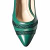 Sandale dama din piele naturala - Verde Sclipici - A101 VSC