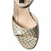 Sandale dama din piele naturala - Gri Croco - S15 GC