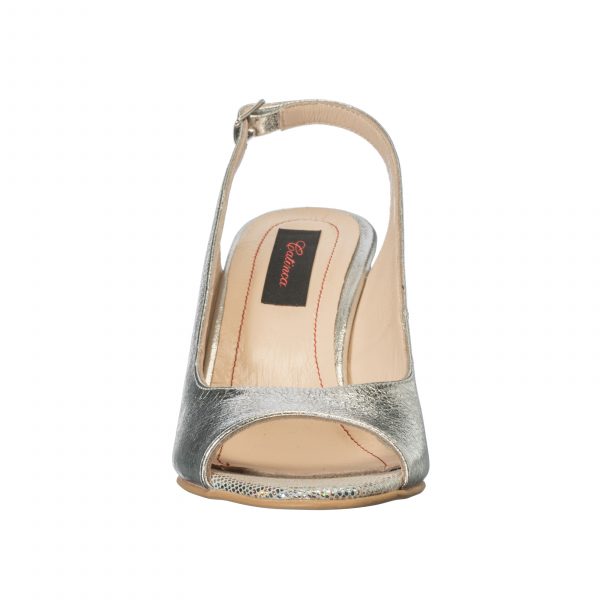 Sandale dama din piele naturala - Argintiu Sidef - S29 AS