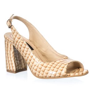 Sandale dama din piele naturala - Maro Croco - S29 MC